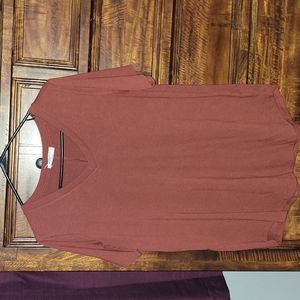 Zenana Women's large rust Soft Flowy vneck top